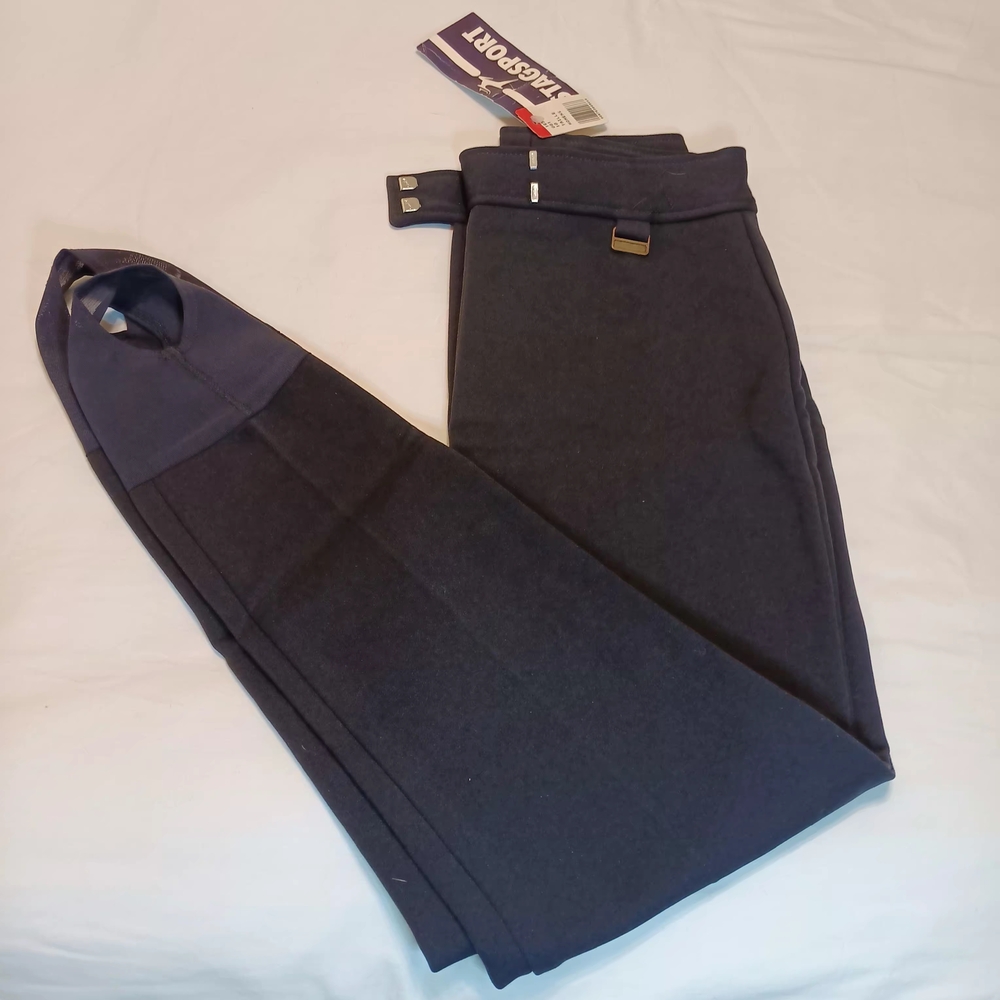 VTG Stagsport Black Size 10 Women's Ski leggings in th boot stirrups Made in USA